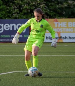 Isla (Yr. 14) has made 10 appearances as the Linfield Seniors’ goalie this summer.
